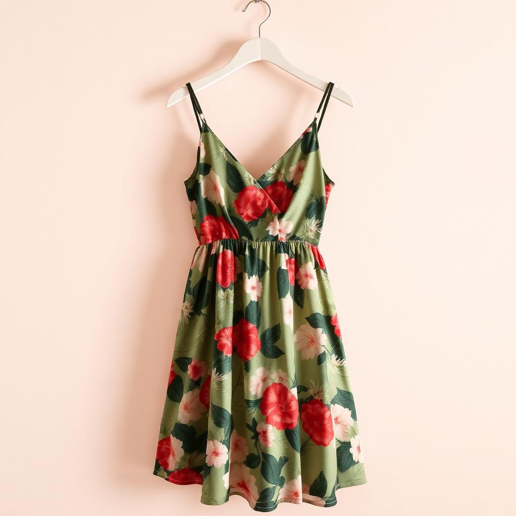 Vestido floral em destaque